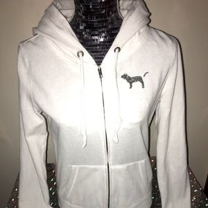 VS PINK RARE BLING FLAG HOODIE